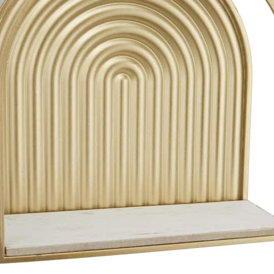 CosmoLiving by Cosmopolitan Gold Contemporary Metal Wall Shelf
